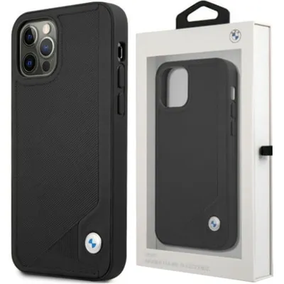 Produktbild von BMW Lederprägung - Hülle für iPhone 12 / iPhone 12 Pro (Schwarz)