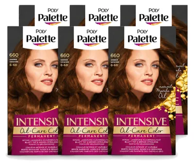 Zdjęcie produktu dla 6 opakowań farby do włosów Poly Palette, odcień: złoty brąz (660), pojemność: 115 ml - zestaw ekonomiczny - 6 sztuk