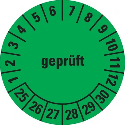 Produktbild von Dreifke® Aufkleber I Prüfplakette  25-30,grün,Dokumentenfolie,selbstkl...
