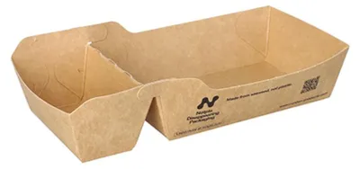 Produktbild von 80 Pommesschale, Pappe "NOTPLA" 3,5 cm x 7 cm x 16,5 cm braun