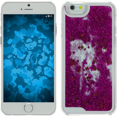 Produktbild von PhoneNatic Case kompatibel mit Apple iPhone 6s / 6 - Hülle pink Stardust Hard-case + 2 Schutzfolien