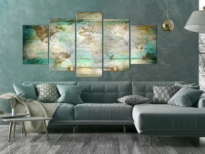 Immagine prodotto di MAPPA DEL MONDO ABSTRACT quadro in vetro acrilico arte moderna da parete quadri in vetro k-C-0123-k-m