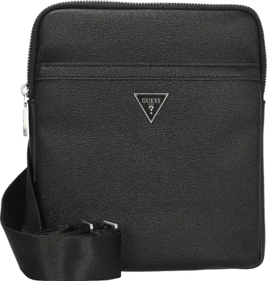 Produktbild von Stylische Schwarze Umhängetasche für Herren mit Fächern & Logo