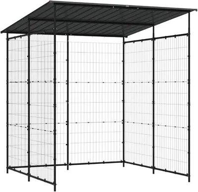 Produktbild von Fahrradschuppen Unterstand Lagerschuppen Fahrradunterstand Überdachung Fahrrad Schuppen Fahrradgarage 190x190x222cm Stahl Schwarz