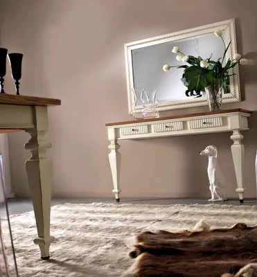 Produktbild von Design Konsolen Schminktisch Kosmetik Tisch Spiegel Kommode Frisier Tische 2tlg.