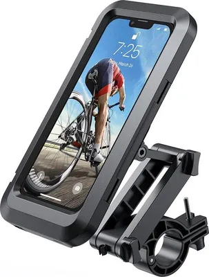 Produktbild von Unyqoos® universelle Fahrrad‑Handyhalterung für Fahrrad, Roller & Motorrad – höhenverstellbar, für Lenker 22–28 mm, wasserdicht, 360° drehbar, TPU-Touch