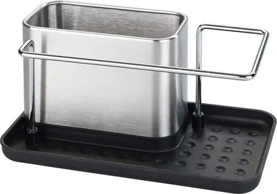 Produktbild von Famanu Abtropfbehälter für die Spüle - Edelstahl, 10,5 x 12 x 21 cm