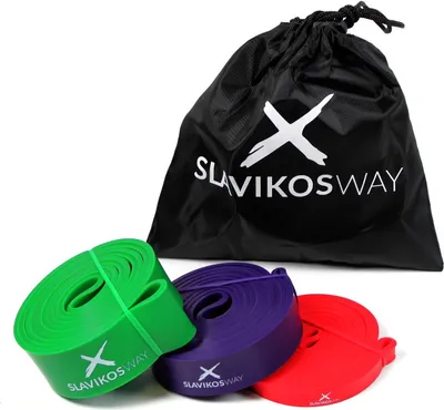 Produktbild von SLAVIKOSWAY Fitnessbänder 3 tlg Resistance Bands Klimmzugband Fitness & Krafttraining  Widerstandsbänder