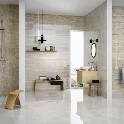 Productafbeelding van CASA39, keramische vloertegel met marmerlook, kleur wit, afmeting 60x120 cm, merk Marazzi, collectie Allmarble