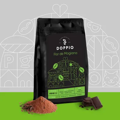 Produktbild von Kaffeebohnen DOPPIO Flor de Mogiana 500g