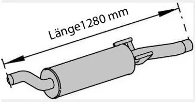 Produktbild von VEGAZ MS-450 Mittelschalldämpfer Schalldämpfer passend für MERCEDES-BENZ SPRINTER 3,5-t Pritsche/Fahrgestell (906)