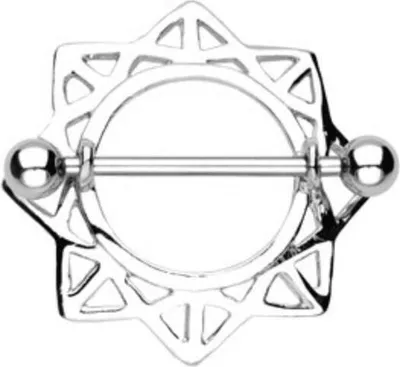 Produktbild von Brustwarzenpiercing „Stern“ Nippelpiercing Nipple Shield