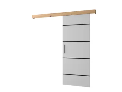Obrázok produktu pre MOB, Posuvné dvere - 90 cm - Sharlene IV (biela matná + dub artisan + čierna)
