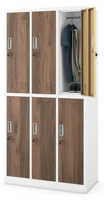Produktbild von Jan Nowak Umkleideschrank Metall, Spindschrank mit 6 Fächern, abschließbar