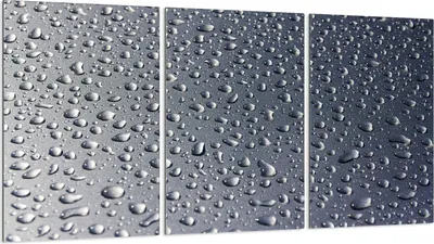 Produktbild von Herdabdeckplatten 3 teilig 30x52 Glaskeramikkochfeld Abdeckung Glas, Tropfen Grau