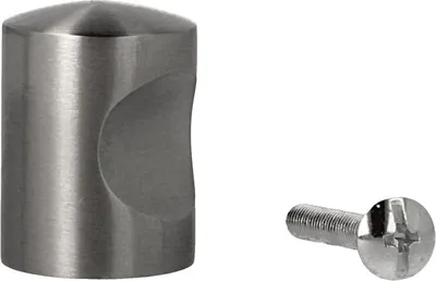 Produktbild von Möbelknopf Schubaldenknopf Küchenknopf Edelstahlknopf Griffmulde Edelstahl ø21mm