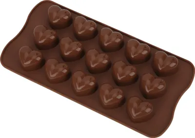 Productafbeelding van Siliconen chocoladevorm, 15 holtes, hartvorm, voor zelfgemaakte chocolade, bakaccessoire, rood