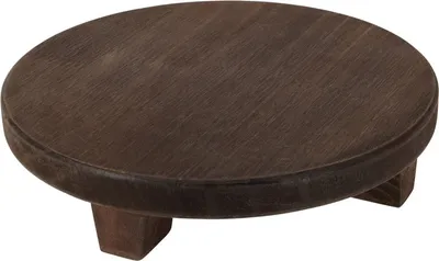 Produktbild von Holz Pflanzenständer in braun - Ø 22 cm - Blumen Hocker (klein)