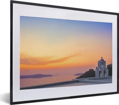 Produktbild von MuchoWow® MuchoWow® Gerahmtes Poster Meer - Himmel - Farben 40x30 cm - Poster mit zchwarzem Bilderrahmen - Bilderrahmen - Poster im Rahmen