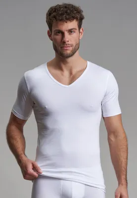 Produktbild von GÖTZBURG Herren T-Shirt, kurzarm, Baumwolle, Single Jersey weiß, uni Größe: 7