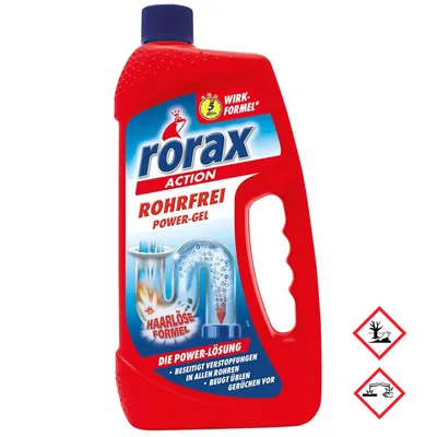 Zdjęcie produktu dla Rorax Rohrfrei Power Żel do udrażniania kanalizacji zwalcza nieprzyjemne zapachy 1000 ml
