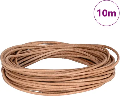 Productafbeelding van vidaXL Leerkoord, bruin, Ø 2,5 mm x 10 meter, leer