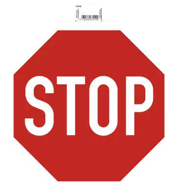 Produktbild von Exacompta Hinweisschild Stop PVC selbstklebend rutschfest 30 cm Rot 67010E