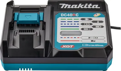 A Makita DC40RC 40Vmax Li-ion battery charger.