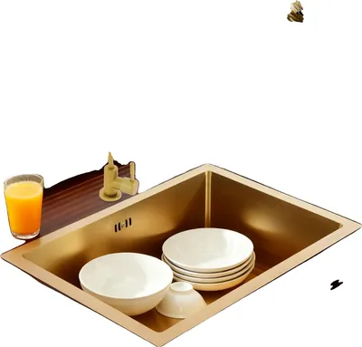 Produktbild von Küchenspüle, 304 Edelstahl, Einbauinstallation, Gold