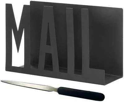 Immagine prodotto di Contenitore metallico per buste - nero - di alta qualità - pratico