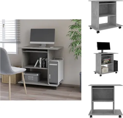 Obrázek produktu pro vidaXL Psací stůl beton šedý 80x50x75 cm materiál na bázi dřeva - Psací stoly