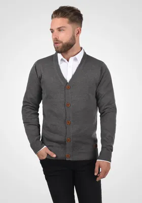 Produktbild von BLEND BHLennard Herren Strickjacke Cardigan Feinstrick mit V-Ausschnitt Knopfleiste Baumwollmischung Regular fit
