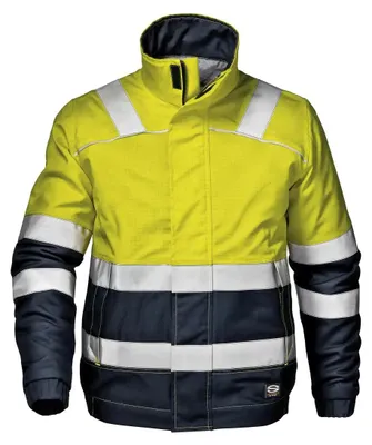 Produktbild von Sir Safety Supertech gefütterte Warnschutzjacke Klasse 3 mit Reflexstreifen, XXL, HI-VIS GELB/BLAU