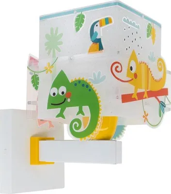 Obrázek produktu pro Dětská nástěnná lampa s motivem chameleona pro osvětlení dětského pokoje