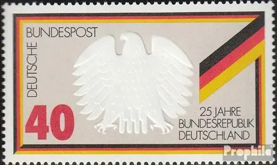 Produktbild von Briefmarken BRD (BR.Deutschland) 1974 Mi 807 (kompl.Ausgabe) postfrisch 25 Jahre Bundesrepublik Deutschland / Bl.10