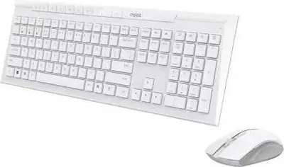 Produktbild von Tastatur- und Mausset RAPOO 8210M Multimodus, Bluetooth und 2,4 GHz, kabellos, Wei