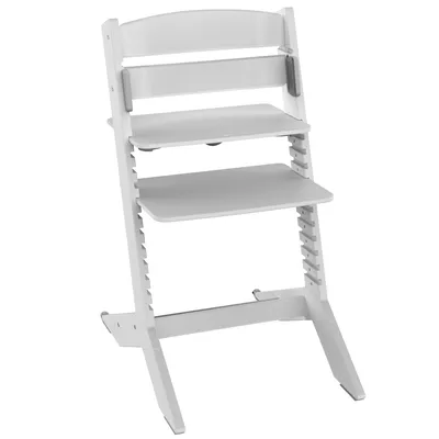 Produktbild von GEUTHER NALA Baby- & Kinderhochstuhl Grau | Holz (Gummibaum) | Ab Geburt | Mitwachsend bis 90 kg | Werkzeuglos verstellbar | DIN EN 14988:2017