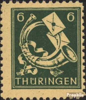 Produktbild von Briefmarken Sowjetische Zone (All.Bes.) 1945 Mi 95XI, S unten am Briefsiegel (Feld 79) postfrisch Thüringen