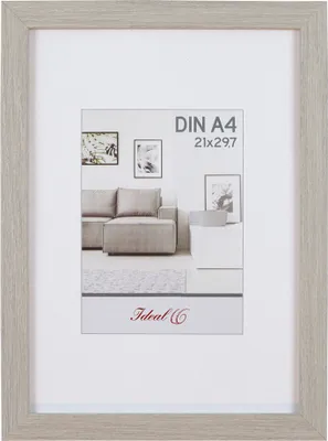 Produktbild von Livorno Holzoptik Kunststoff Bilderrahmen Wanddeko Collage Poster Bilder Foto Rahmen - Farbe: Grau | Format: 18x24