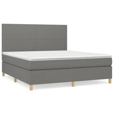 Obrázok produktu pre vidaXL Boxspring posteľ s matracom Tmavo šedá 160x200 cm Látka