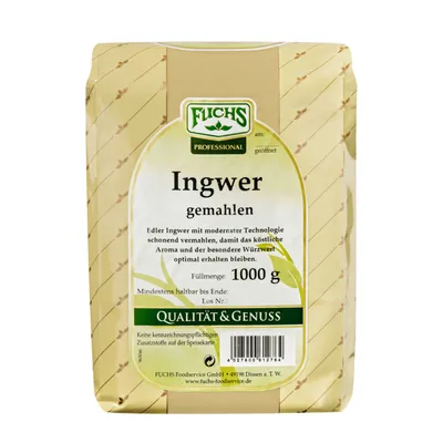 Obrázok produktu pre Fuchs Professional Zázvor mletý mierne ovocný a sladký 1000g