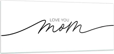 Produktbild von Bilder auf glas - Einteilig - Ich liebe dich Mama - 100x40cm - Glasbilder - Wandbilder - Bilder - zum Aufhängen bereit - Wanddekoration aus Glas - Glas Bilder - Wandbild auf Glas - GAB100x40-4794
