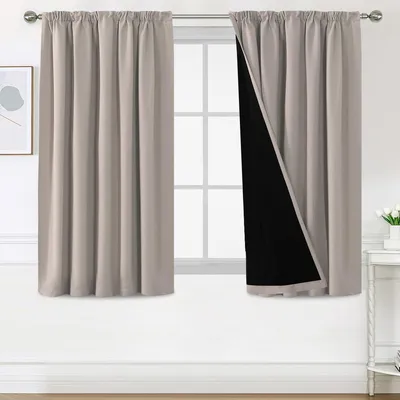 Productafbeelding van 100% Verduisteringsgordijnen, 2 Stuks 140 x 145 cm, Thermogordijnen