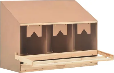 Obrázek produktu pro Snáškové hnízdo 3 boxy 93 x 40 x 65 cm masivní borovice