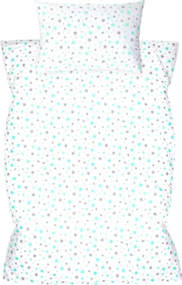 Produktbild von Amilian Kinderbettwäsche 2-teilig – 100×135 & 40×60 cm – 100 % Baumwolle, Hotelverschluss – für Babybett, Kleinkinderbett & Gitterbett