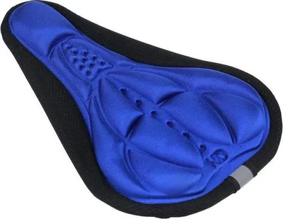 Productafbeelding van CHPN – Gelzadel – Zadelhoes – Gelbescherming – Zachte zadeldop – Fietszadelhoes – Zwart/Blauw – Heuppijn – Universeel