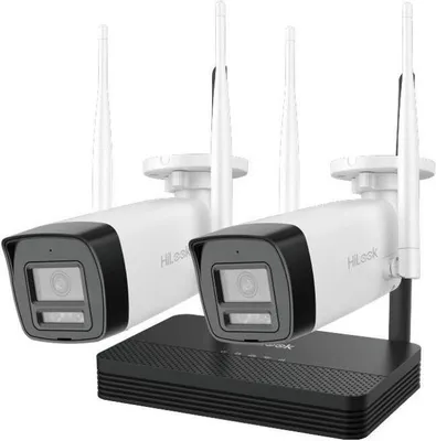 Obrázek produktu pro HiLook Powered by HIKVISION/ WiFi Bullet KIT IKS-2044BH-PH/W/ 4Mpx/ 2x kamery IPC-B140HA-LDF/W/ 1x NVR-DS-7104NI-S1/W
