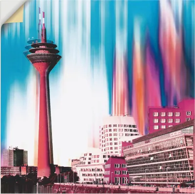 Produktbild von ARTland Wandbild, selbstklebend Düsseldorf Skyline Collage I Größe: 30x30 cm