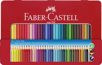 Immagine prodotto di Matite colorate FABER-CASTELL Colour GRIP, colori assortiti, 36 pezzi.