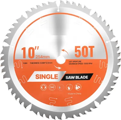 Immagine prodotto di Lama circolare - 254 mm Ø - 50 denti - 2,5 mm di spessore - In acciaio legato - Per compensato, OSB, legno duro - Bassa rumorosità con fessure termiche